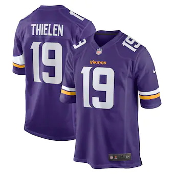 mens nike adam thielen purple minnesota vikings game jersey